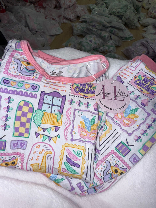 Pink Party Gras- BAMBOO