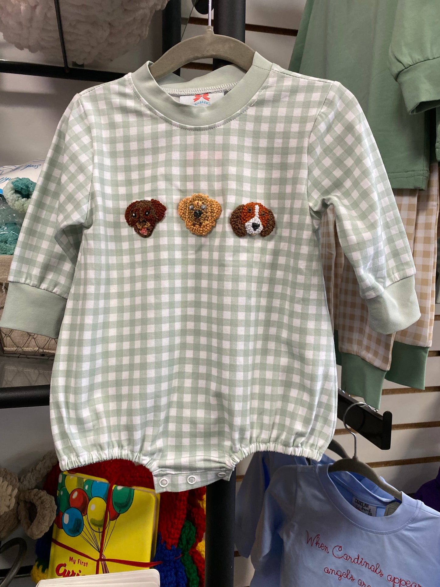 French Knot Gingham Pups Outfits