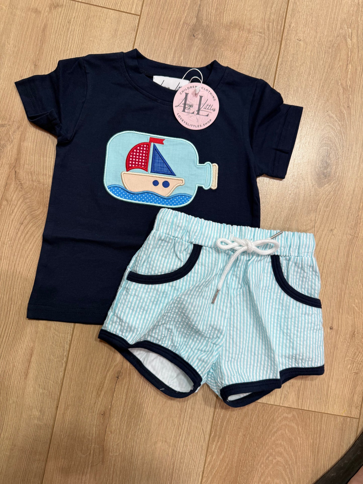 Ship In Bottle Short Set