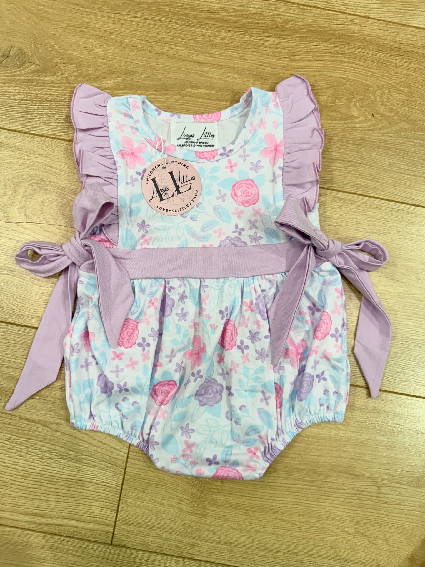 Pastel Rose and Floral Ruffle Bubble