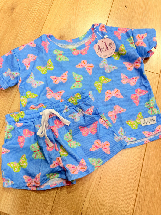 WAFFLE KNIT (BUTTERFLY WISHES) SET