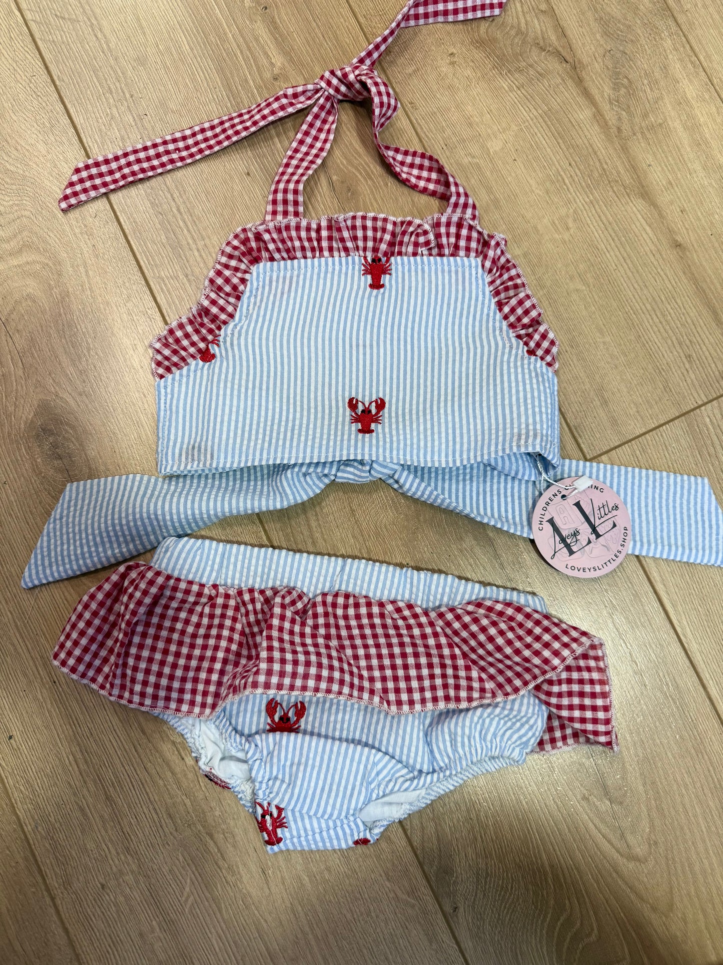 Seersucker Crawfish Swim 2 Pc