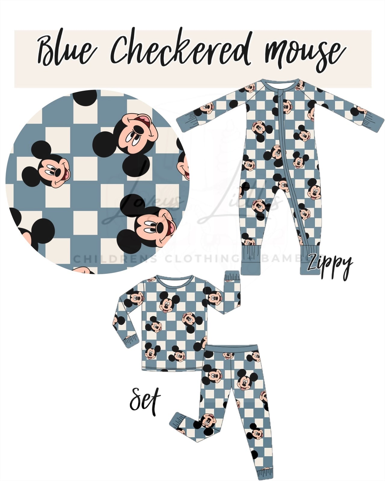 Blue Checkered Mouse BAMBOO PREORDER ETA NOVEMBER