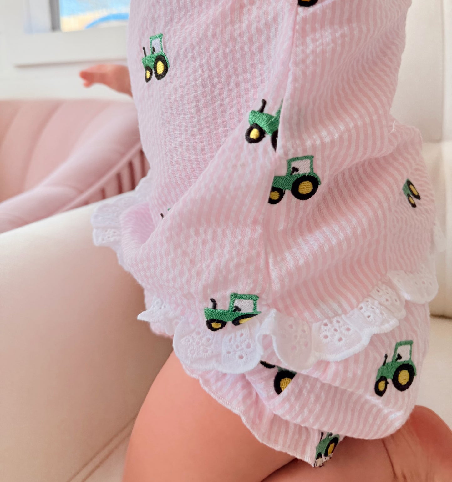 Seersucker Embroidered Tractor Collection