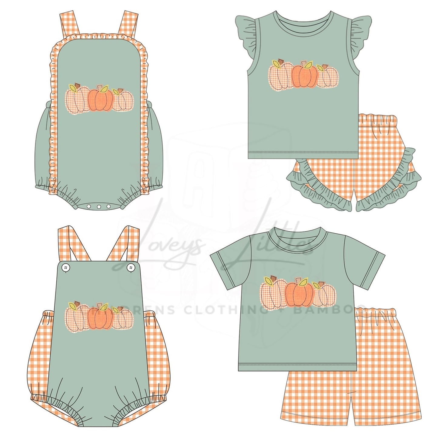 Sage Pumpkin Trio Boy Set