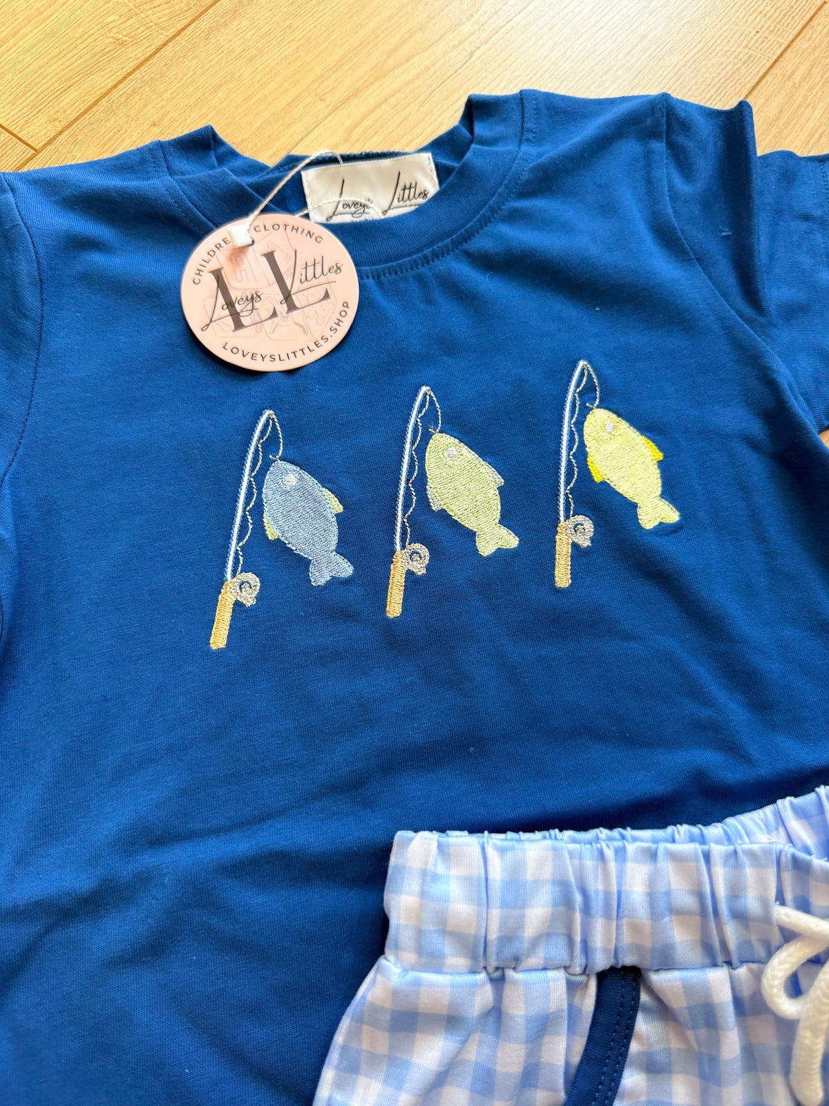 Three Fishing Poles Navy Set