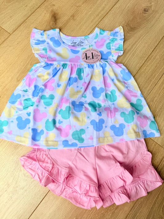 Pastel Mouse Head Short Set