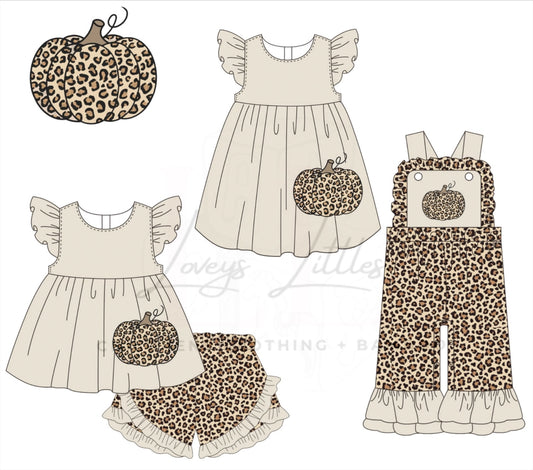 Tan Cheetah Pumpkin Dress