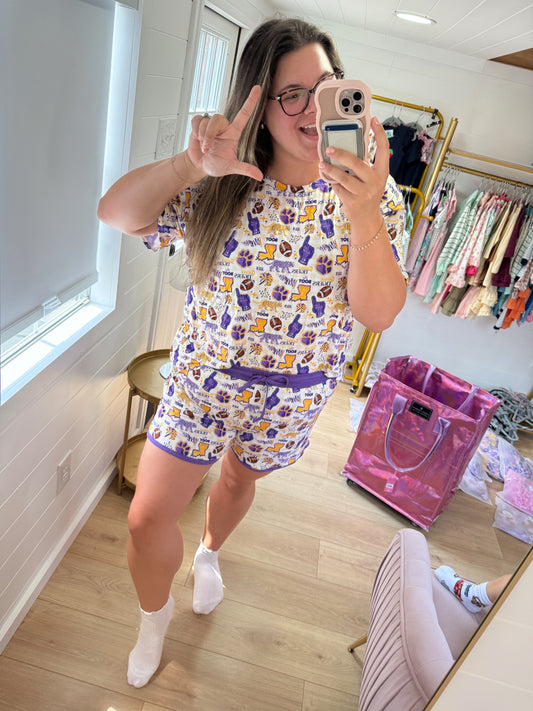 GEAUX PURPLE AND GOLD- BAMBOO