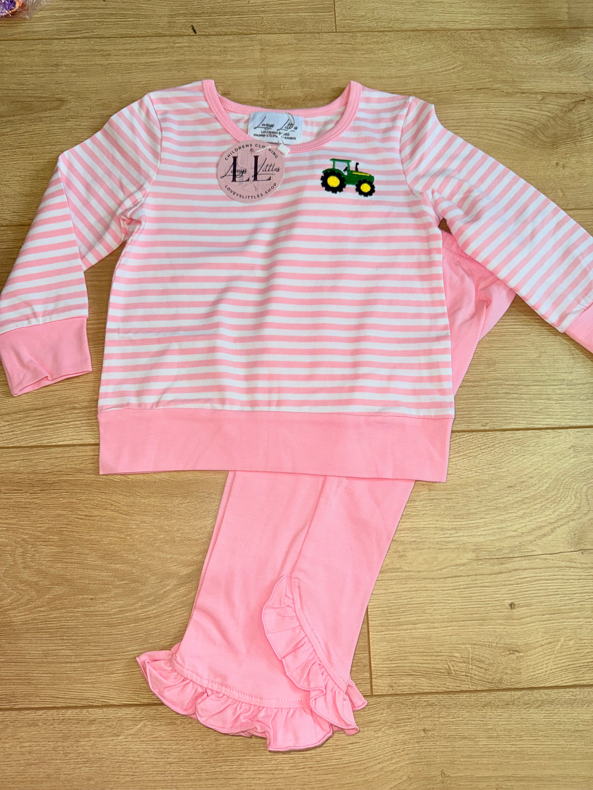 Pink Tractor Pant Set