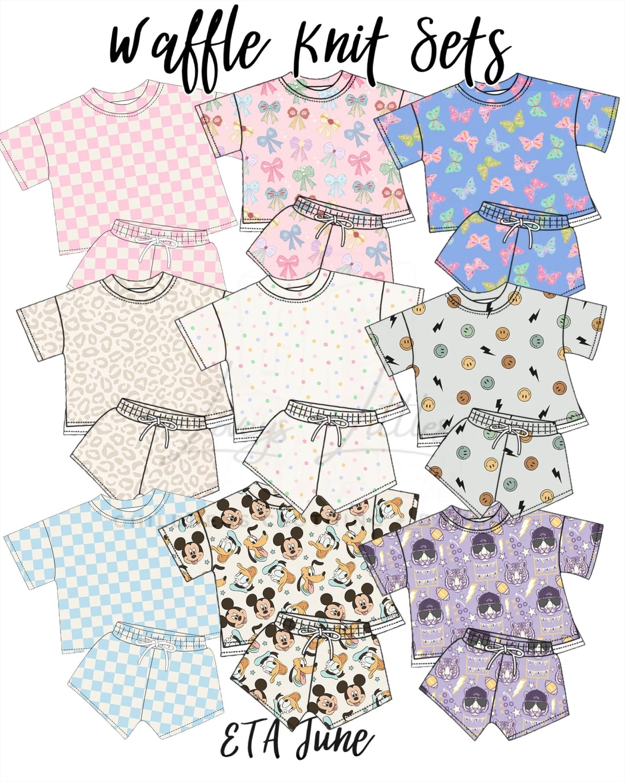WAFFLE KNIT (DAINTY DOTS) SETS PREORDER - ETA JUNE