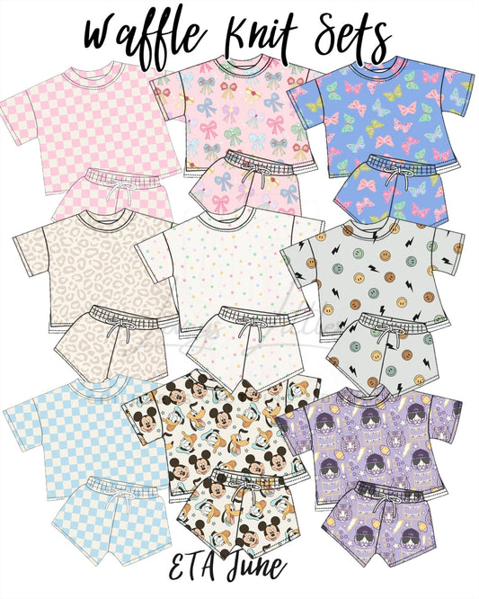 WAFFLE KNIT (BLUE) SETS PREORDER - ETA JUNE