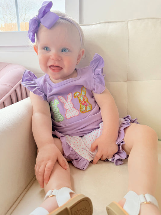 Appliqué Bunny Trio Set