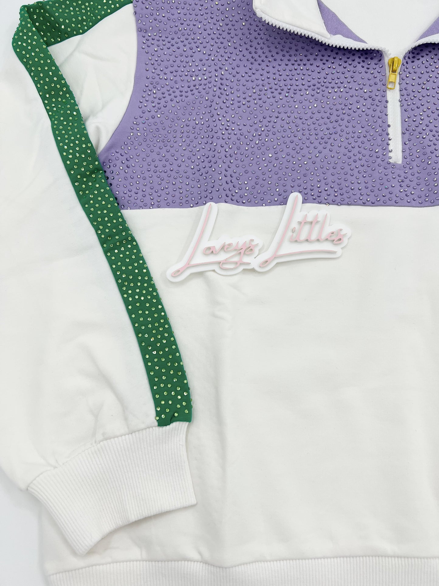 Rhinestone Quarter Zip— MARDI GRAS