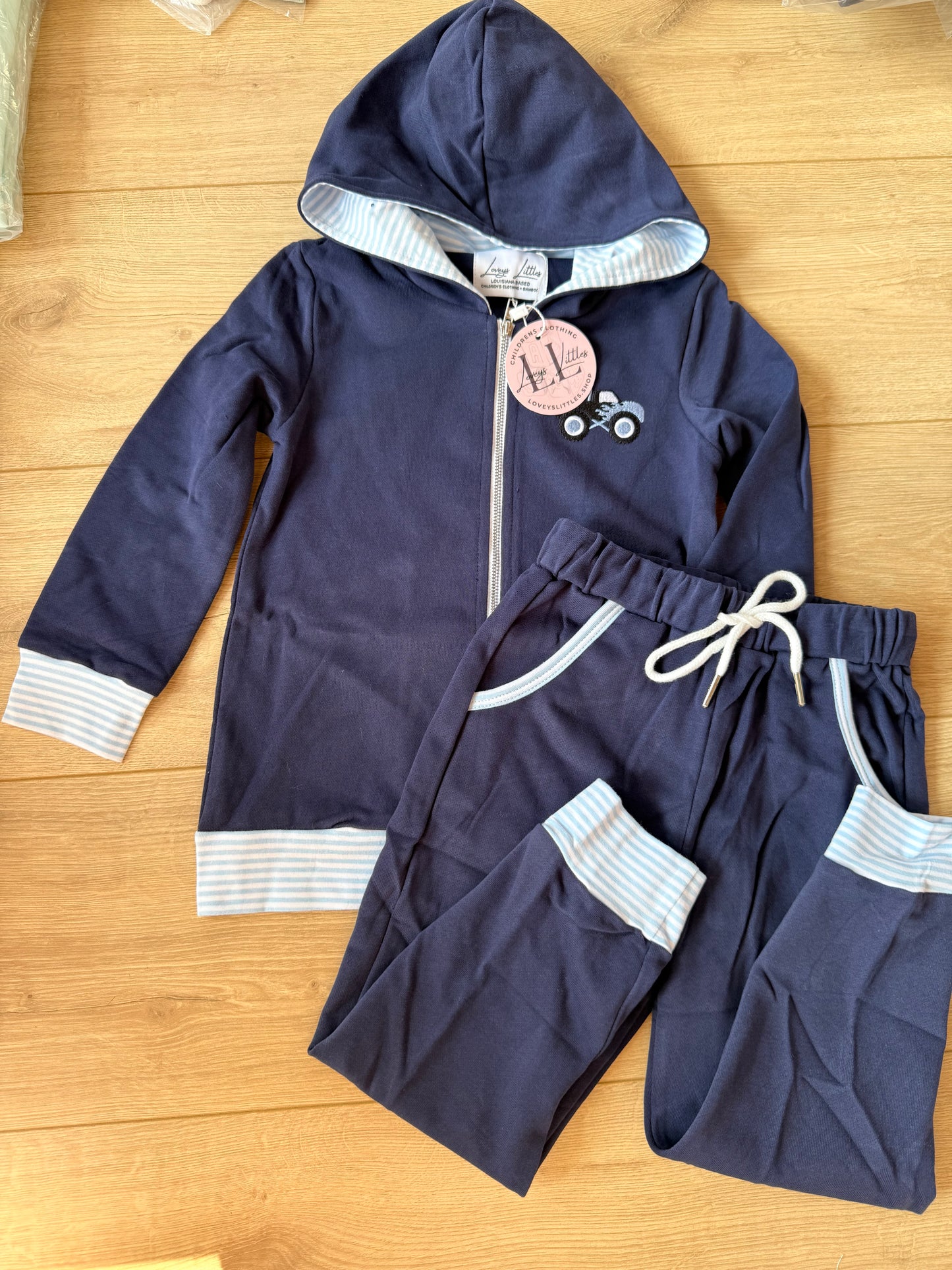 Monster Truck Zip Up Set