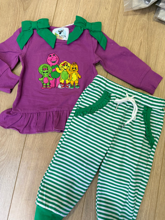 Purple Dino Jogger Set