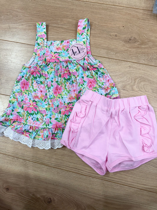 Island Flower Short Set