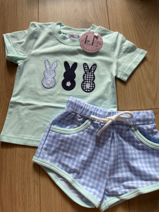Teal Trio Bunny Set