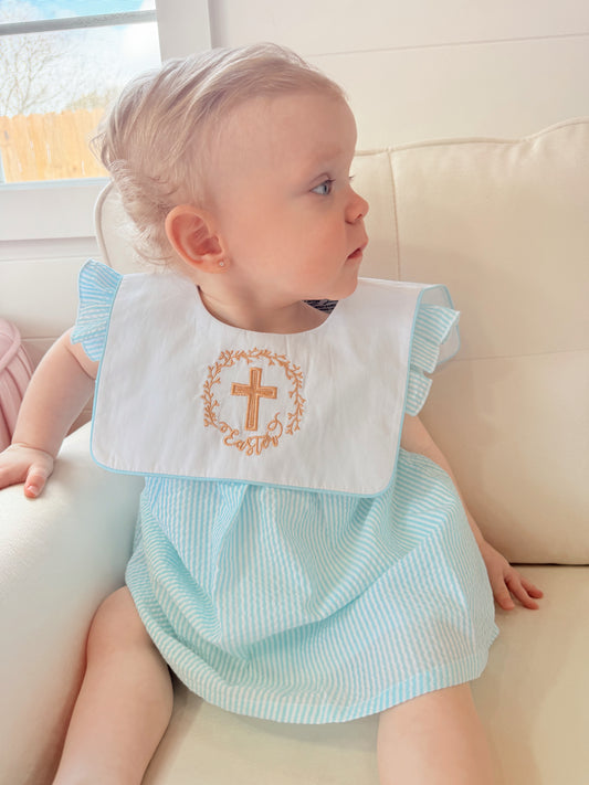 Teal Seersucker Easter Cross Collection