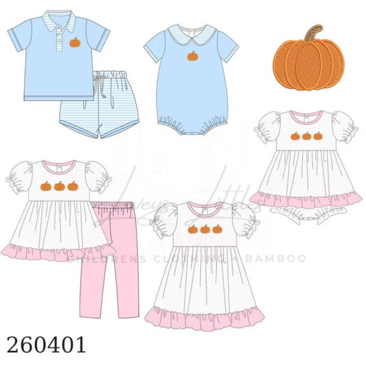 White and pink dot pumpkin dress PREORDER