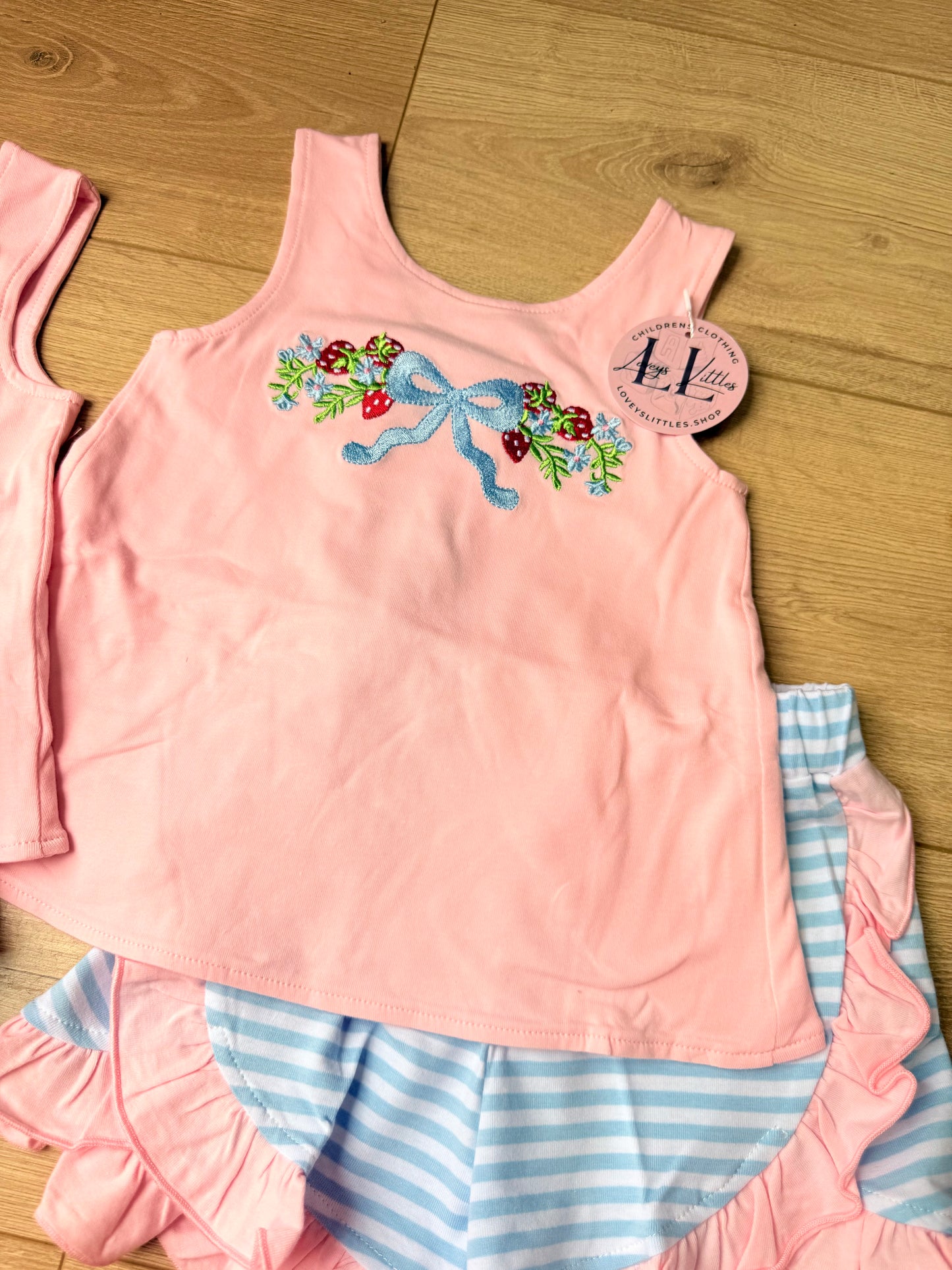 Pink & Blue Bow Strawberry Collection
