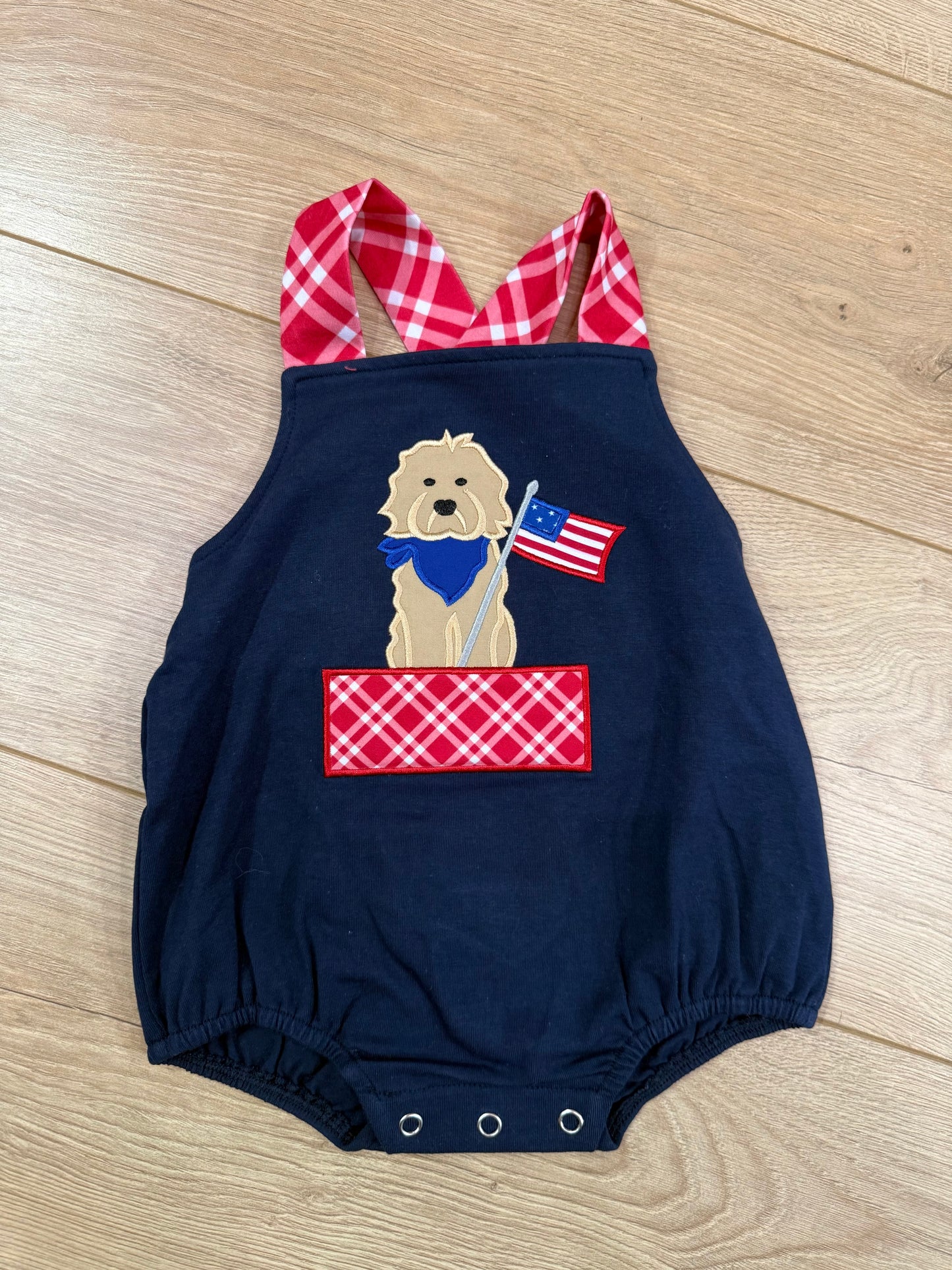 Patriotic Retriever Boy Bubble