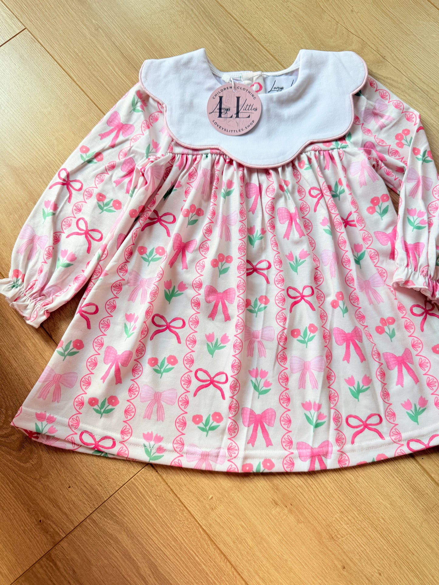 Pink Tulip Scallop Dress