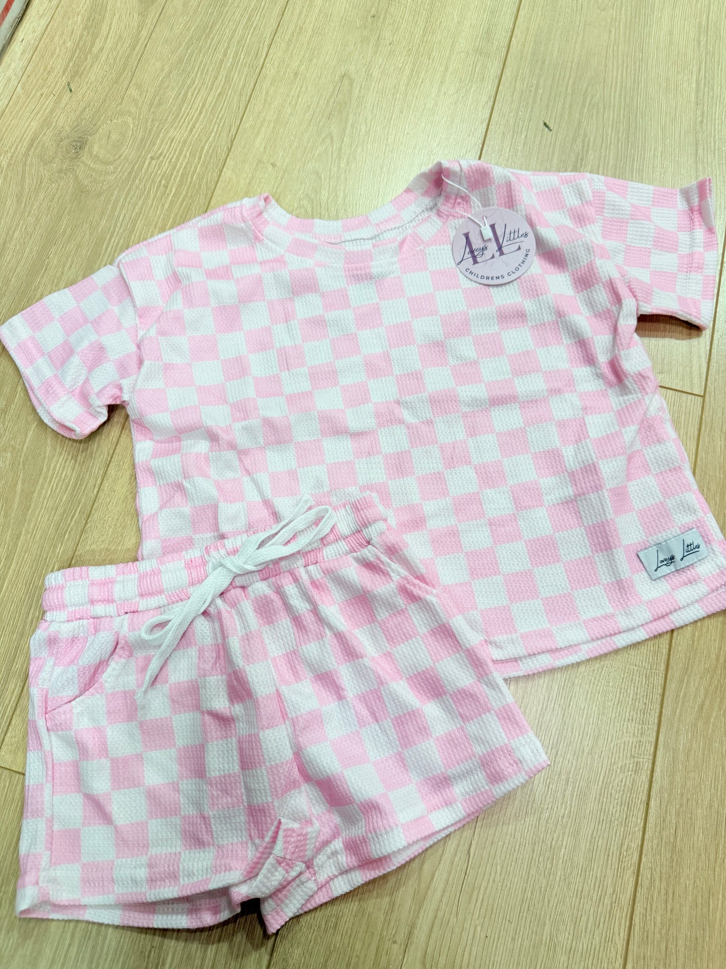 WAFFLE KNIT (PINK)SET