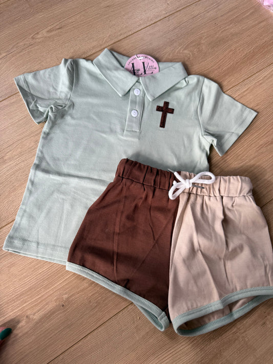 Sage Color-block Cross Collection