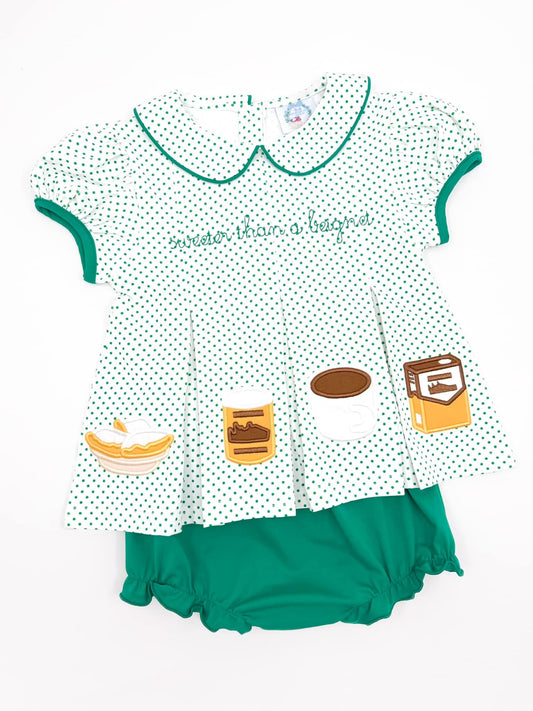 Sweet as a Beignet Bloomer Set - Appliqué