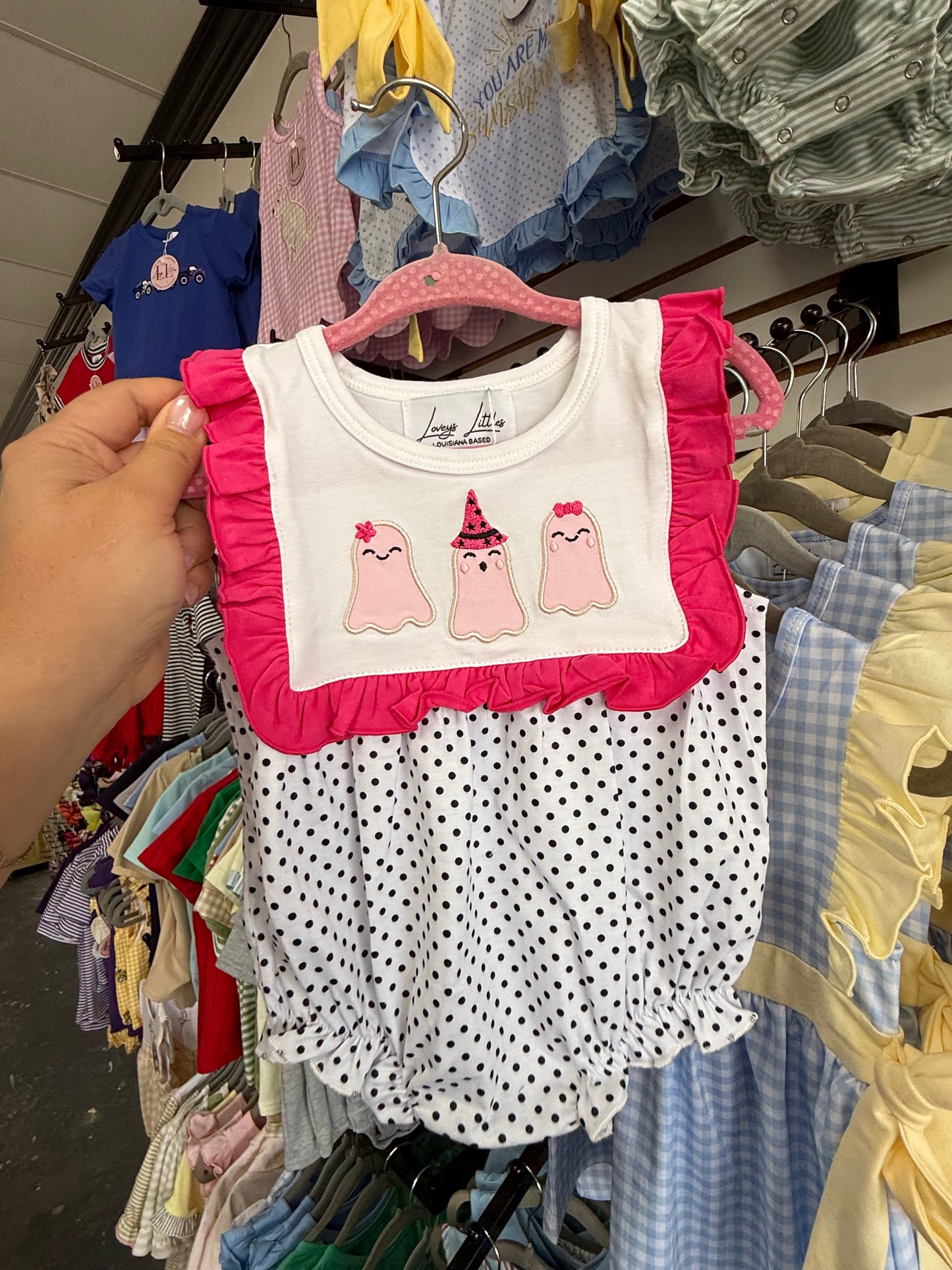 Pink Poka Dot Ghost Bubble