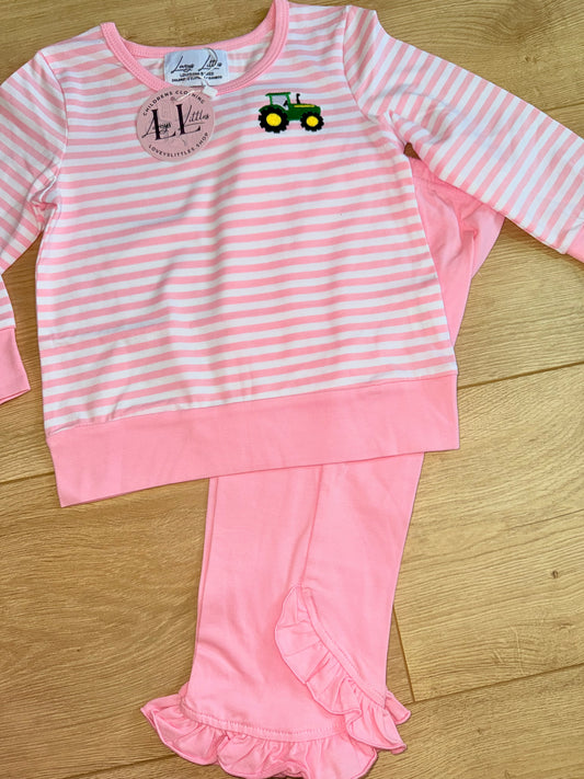 Pink Tractor Pant Set